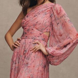 Anthropologie BHLDN One Shoulder Gown